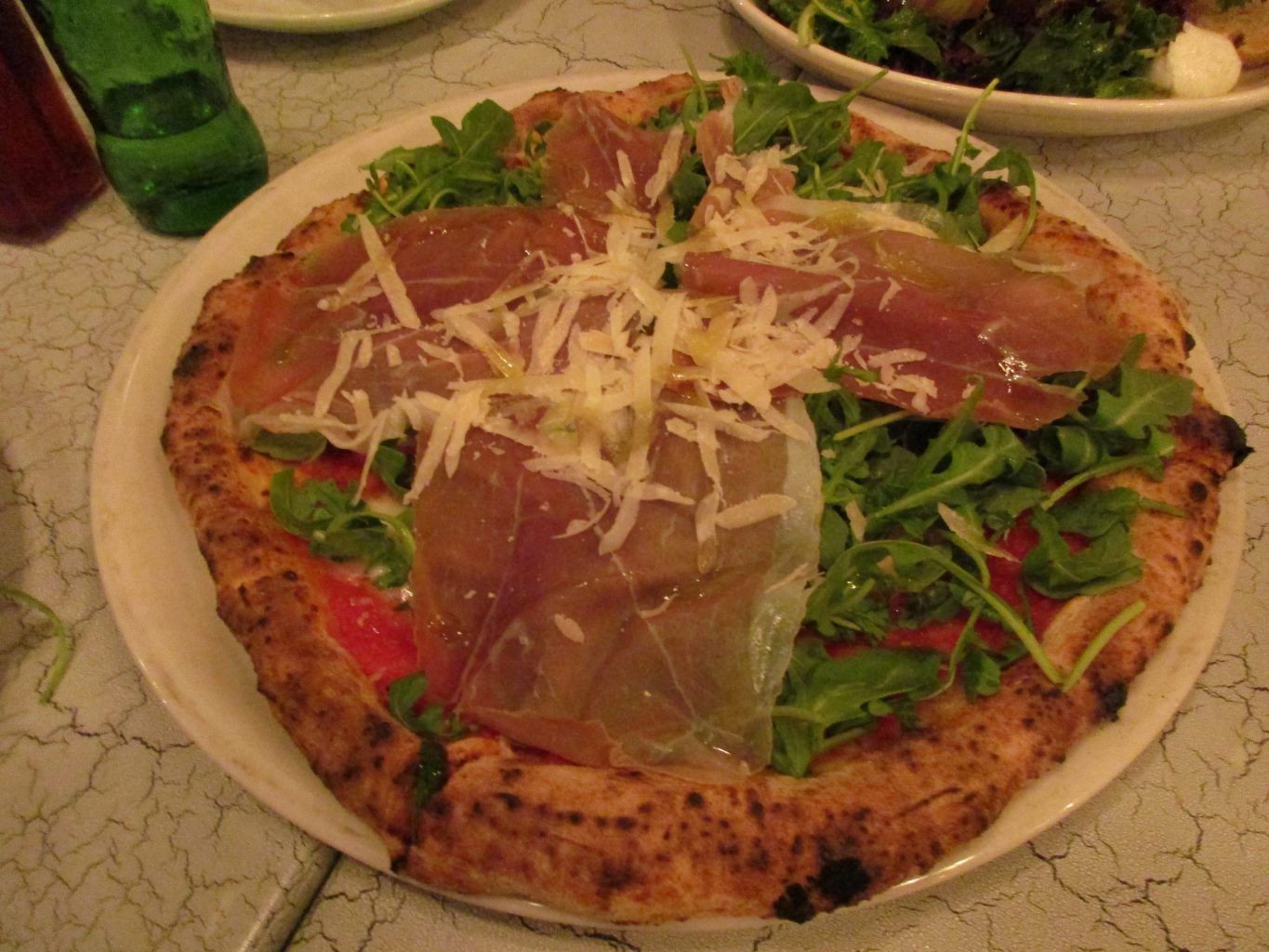 Keste Prosciutto and Arugula Pizza