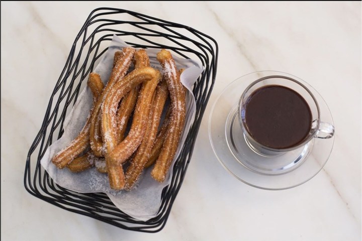 Churros and chocolate sauce in Nolita