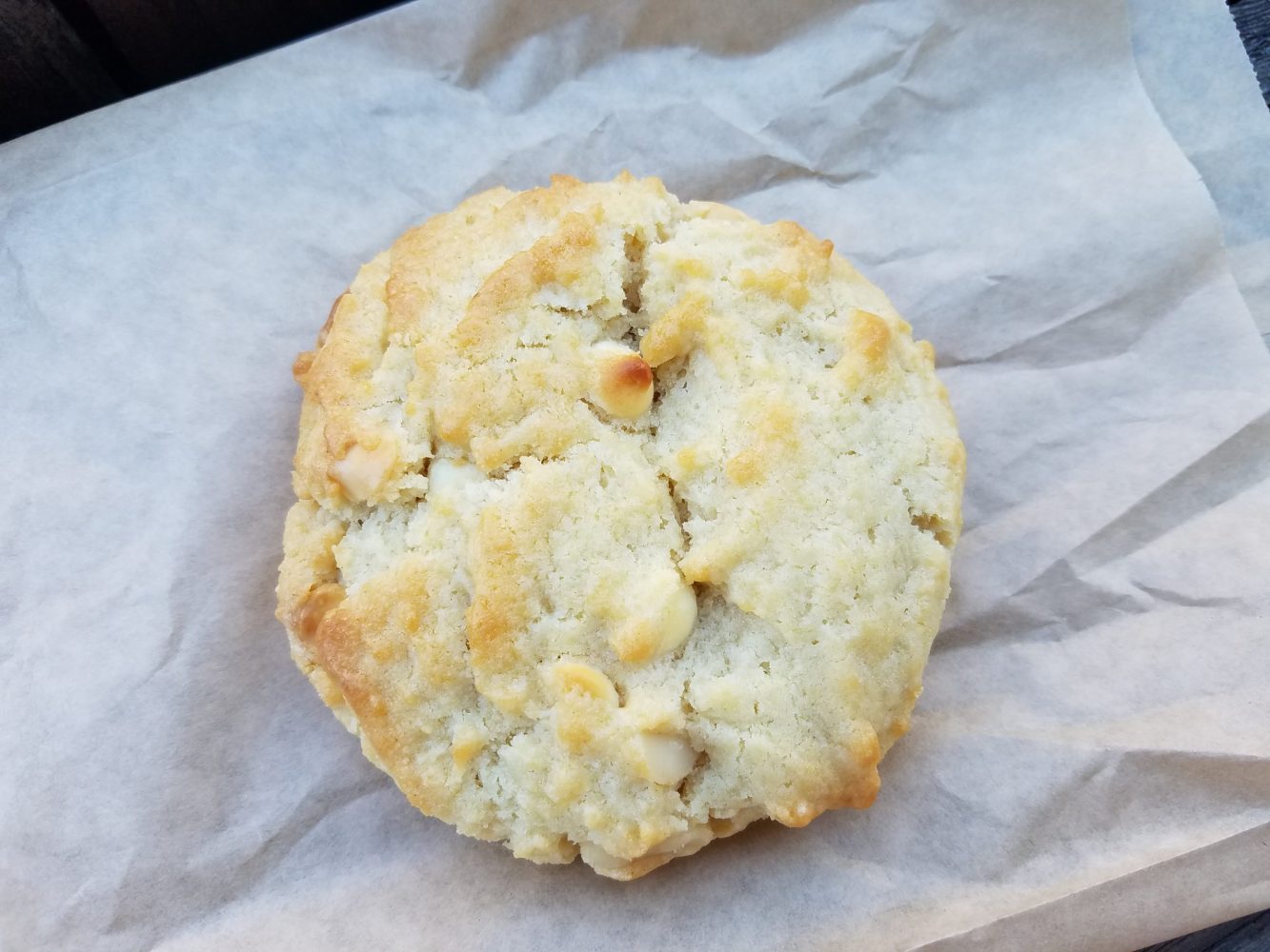 Chip City White Chocolate and macadamia nut cookie